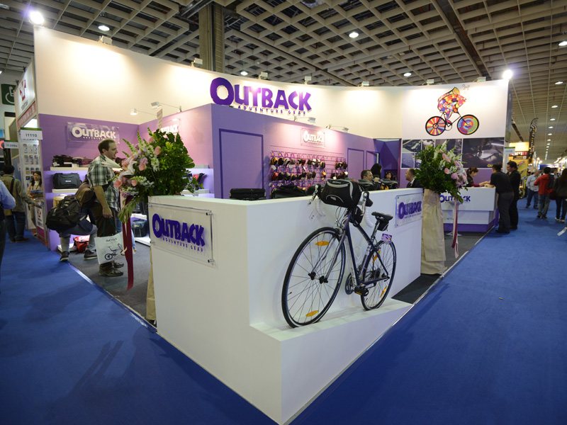 Bags on display at the OUTBACK booth